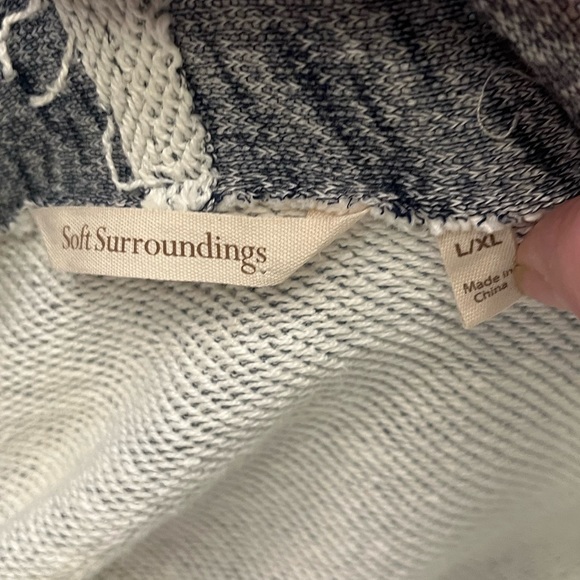 Soft Surroundings Women’s Cardigan Grasse Open Front Sleeveless Sweater Sz L/XL - Picture 5 of 16